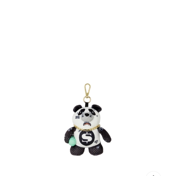 Sprayground Black and White Panda Keychain - Picture 2 of 3